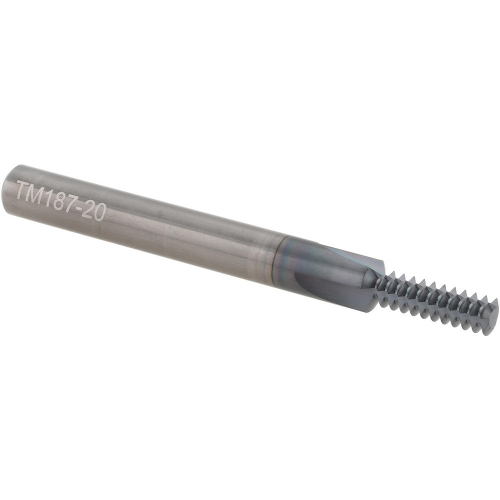 Scientific Cutting Tools, Inc. TM18720A Straight Flute Thread Mill 1/4-20, Internal, 3 Flutes, 1/4" Shank Dia, Solid Carbide