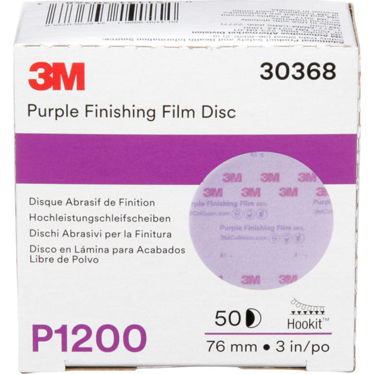 3M 7100123056 Hook & Loop Disc 3" Dia, 1200 Grit, Coated, Aluminum Oxide