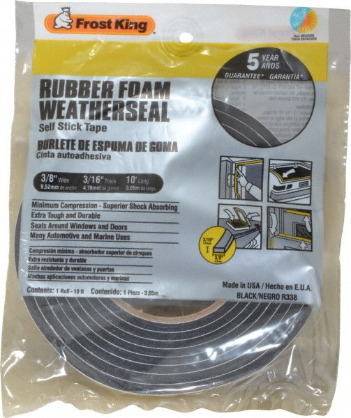 Frost King R338H 10' Long x 3/8" Wide, High Density Foam Tape Weatherstripping