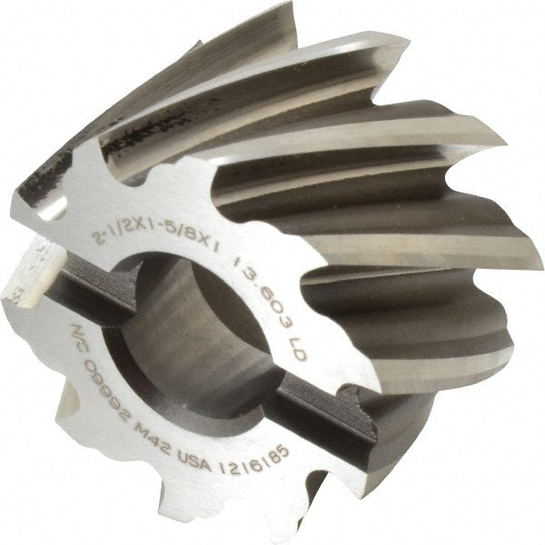 Keo 938-000-105 Shell End Mill 2-1/2" Dia, 1" Arbor Hole, 10 Flute, Cobalt