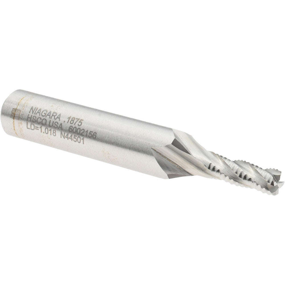 Seco 17010357 Roughing End Mill 3/16" Dia, 4 Flutes, Single End, Cobalt