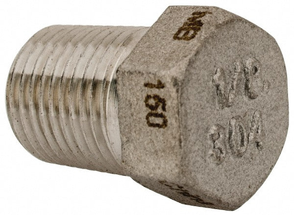 Value Collection 4HP2 Pipe Hex Plug 2" Fitting, 304 Stainless Steel