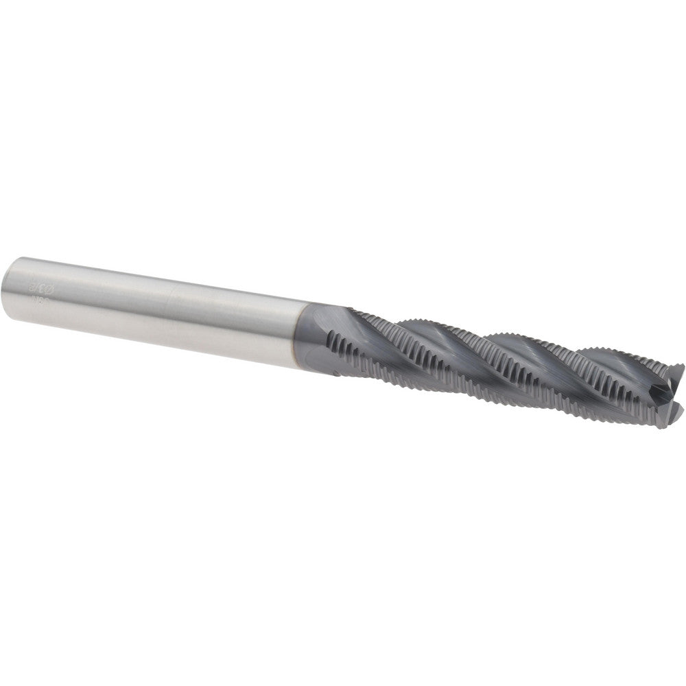 Titan USA TC29624 Roughing End Mill 3/8" Dia, 4 Flutes, Square End, Solid Carbide