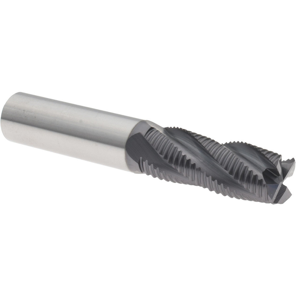 Titan USA TC29532 Roughing End Mill 1/2" Dia, 4 Flute, Fine Pitch, Single End, Solid Carbide