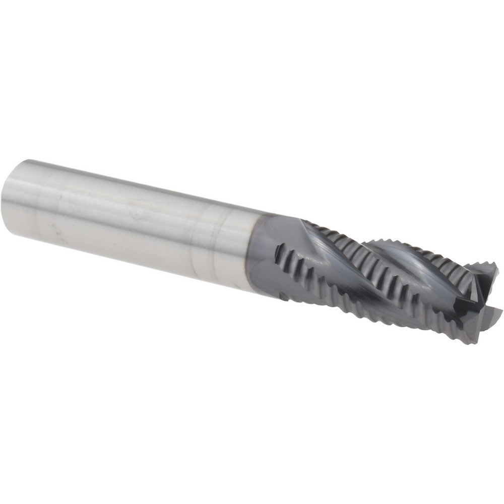 Titan USA TC29524 Roughing End Mill 3/8" Dia, 4 Flutes, Square End, Solid Carbide