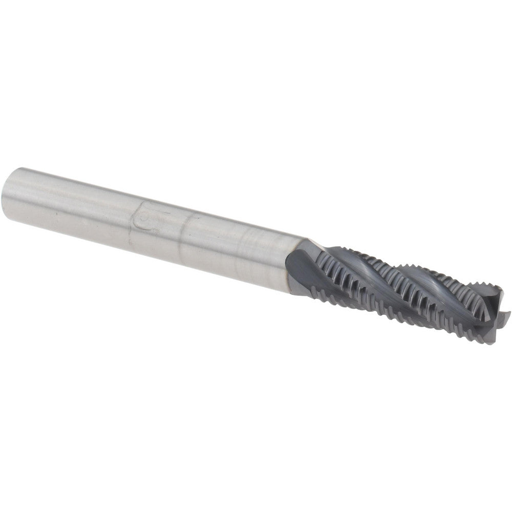 Titan USA TC29516 Roughing End Mill 1/4" Dia, 4 Flutes, Square End, Solid Carbide