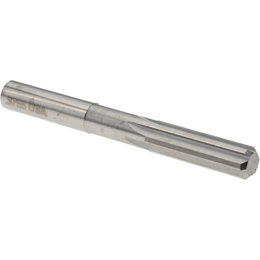 Titan USA TC87454 Chucking Reamer 0.3755" Dia, 3-1/2" OAL, 1-1/4" Flute Length, Straight Flute, Straight-Cylindrical Shank, Solid Carbide