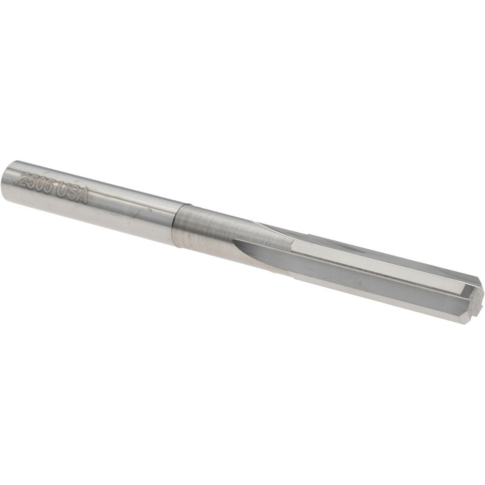 Titan USA TC87312 Chucking Reamer 0.2505" Dia, 3" OAL, 1" Flute Length, Straight Flute, Straight-Cylindrical Shank, Solid Carbide