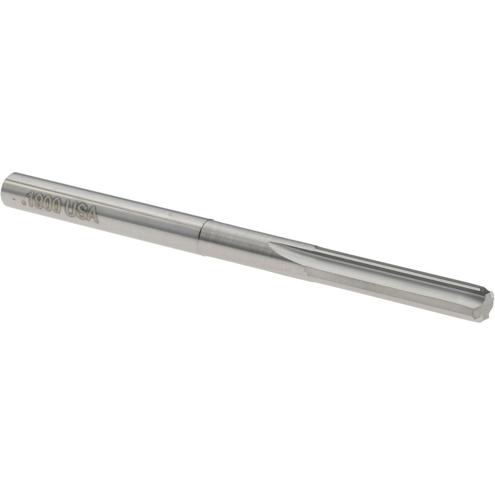 Titan USA TC87241 Chucking Reamer 0.1900" Dia, 2-3/4" OAL, 7/8" Flute Length, Straight Flute, Straight-Cylindrical Shank, Solid Carbide