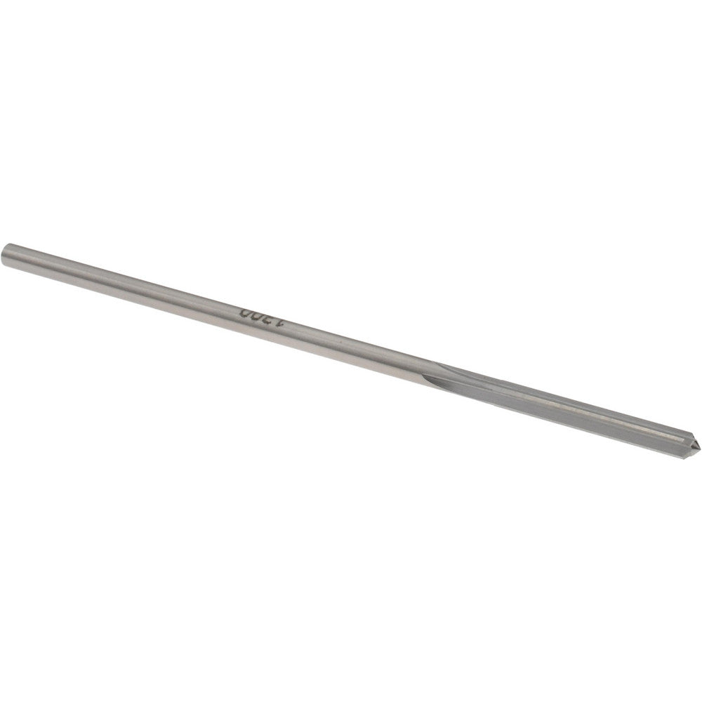 Titan USA TR94187 Chucking Reamer 0.1300" Dia, 4" OAL, 1" Flute Length, Straight Flute, Straight-Cylindrical Shank, HSS