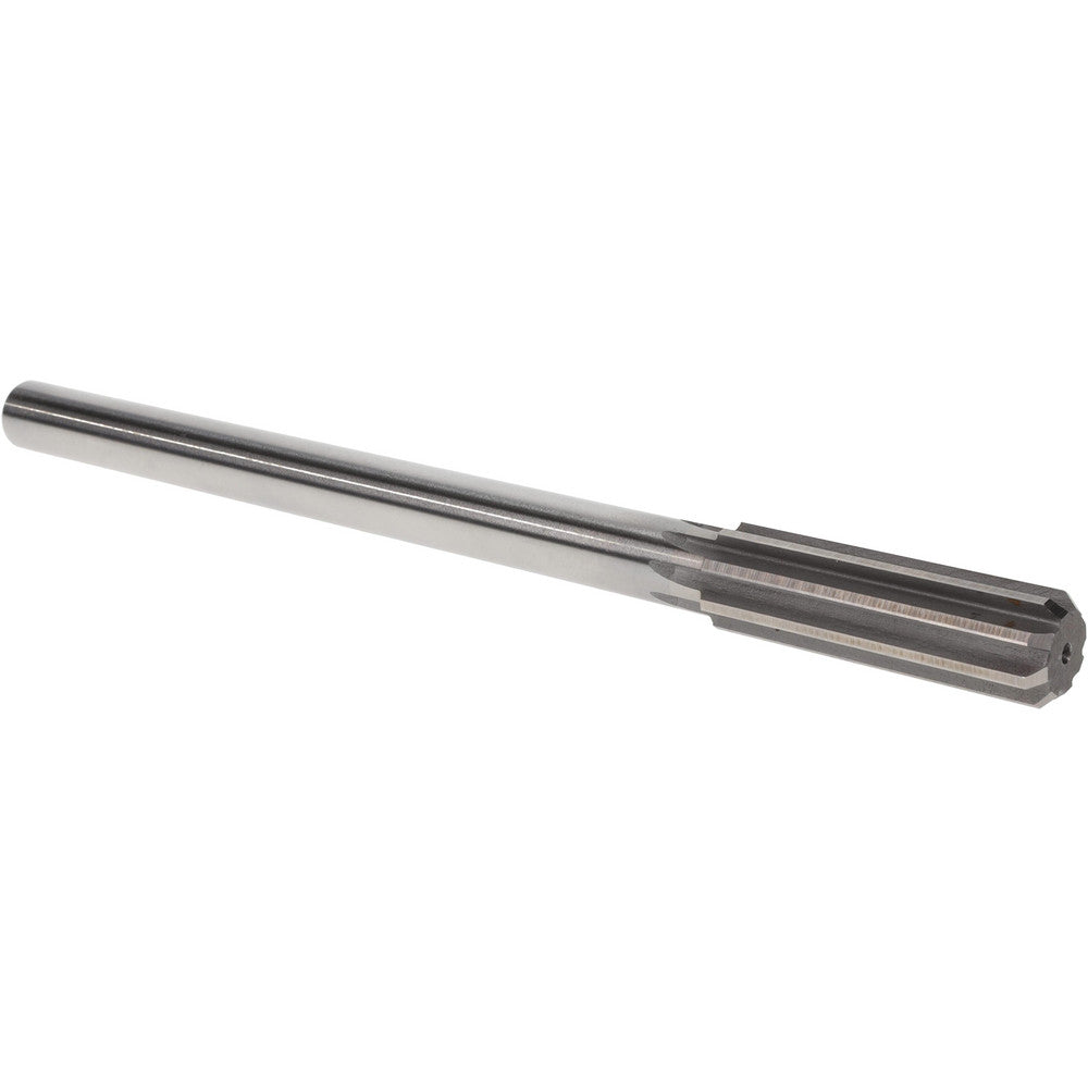 Titan USA TR96200 Chucking Reamer 11/16" Dia, 9" OAL, 2-1/4" Flute Length, Straight Flute, Straight-Cylindrical Shank, HSS