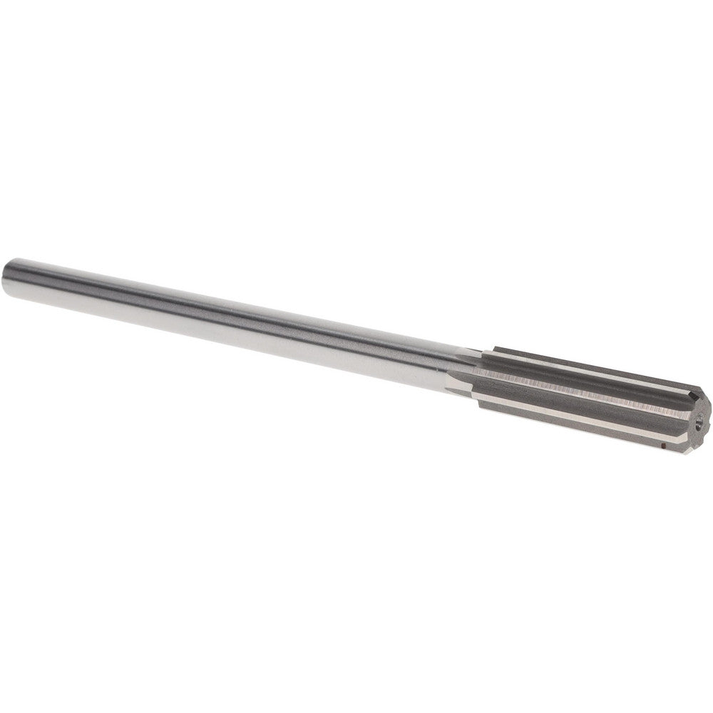 Titan USA TR96182 Chucking Reamer 9/16" Dia, 8" OAL, 2" Flute Length, Straight Flute, Straight-Cylindrical Shank, HSS