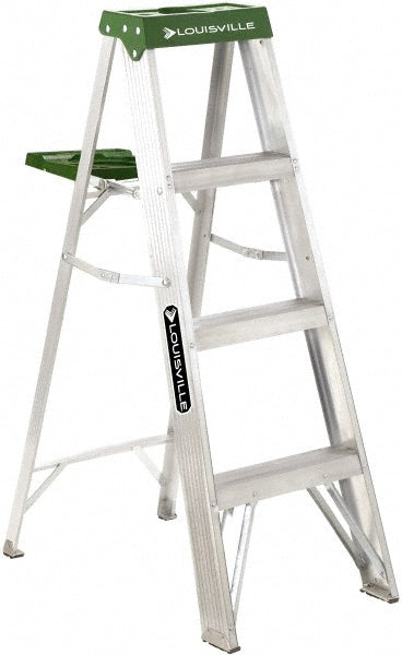 Louisville AS4004 3-Step Aluminum Step Ladder Type II, 4' High