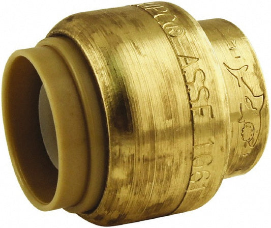 SharkBite UR518 Brass Pipe End Cap 3/4" Fitting, Push-to-Connect x Push-to-Connect, Lead Free