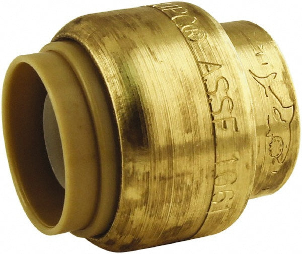 SharkBite U520LF Brass Pipe End Cap 1" Fitting, Push-to-Connect x Push-to-Connect, Lead Free