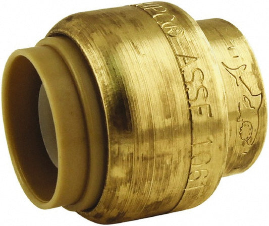 SharkBite U520LF Brass Pipe End Cap 1" Fitting, Push-to-Connect x Push-to-Connect, Lead Free