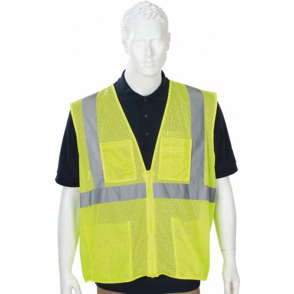 PIP 302-MVGZ4PLY-4X High Visibility Vest  4X-Large, Surveyor's Vest,  ANSI Class 2