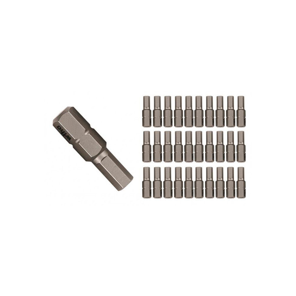 Wiha 72508 Hex Screwdriver Insert Bit 1/4" Drive, 9/64" Hex