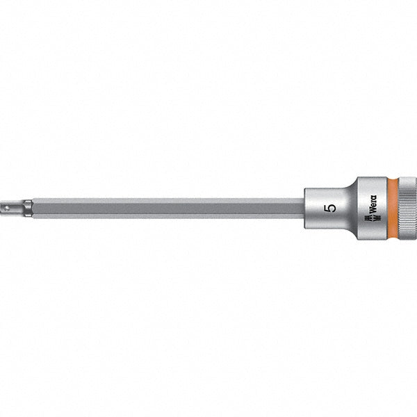 Wera 05003841001 Hand Hex Bit Socket 1/2" Drive, 5 mm Hex