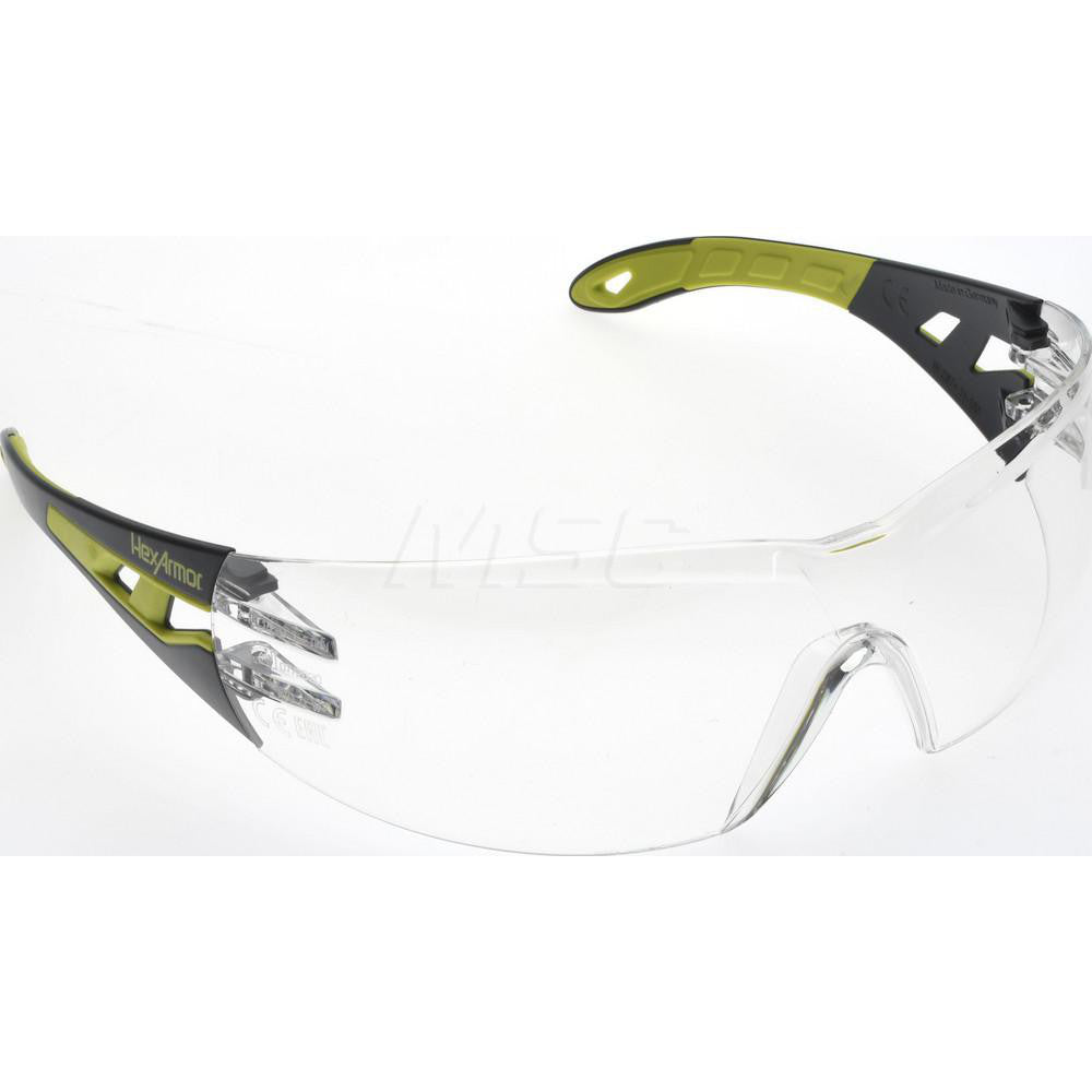 HexArmor 11-10001-02 Safety Glass Anti-Fog & Scratch-Resistant, Clear Lenses, Straight