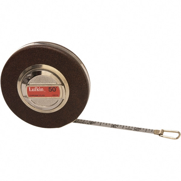 Lufkin C213CN Tape Measure 50' Long, 3/8" Width, Silver Blade