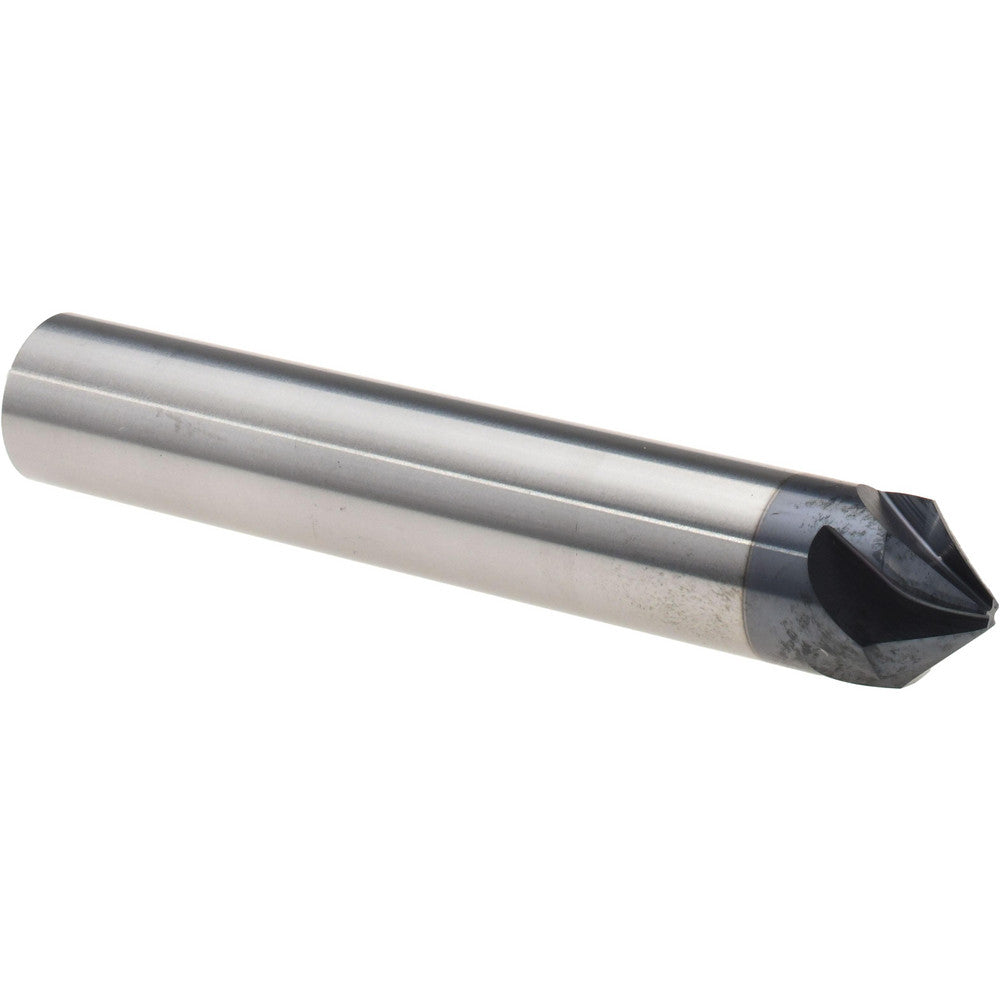 Harvey Tool 908432-C3 Chamfer Mill 1/2" Dia, 1/2" Shank Dia, 90 deg, 5 Flute, Solid Carbide, Single End