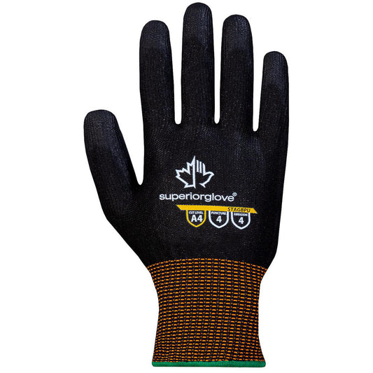 Superior Glove Works STAGBPU-10 Cut, Puncture & Abrasion-Resistant Gloves Superior Glove Works STAGBPU, Size X-Large, ANSI Cut A4, ANSI Puncture 4, Polyurethane, Engineered Yarn