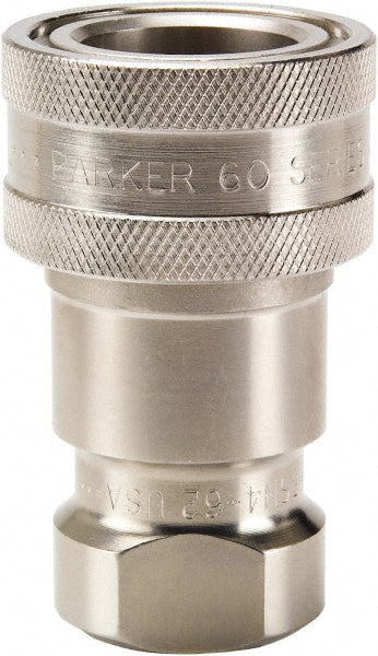 Parker SSH2-62 Hydraulic Hose Female Pipe Rigid Coupler Fitting Hose Size 1/4", 1/4" Thread, 2,000 psi