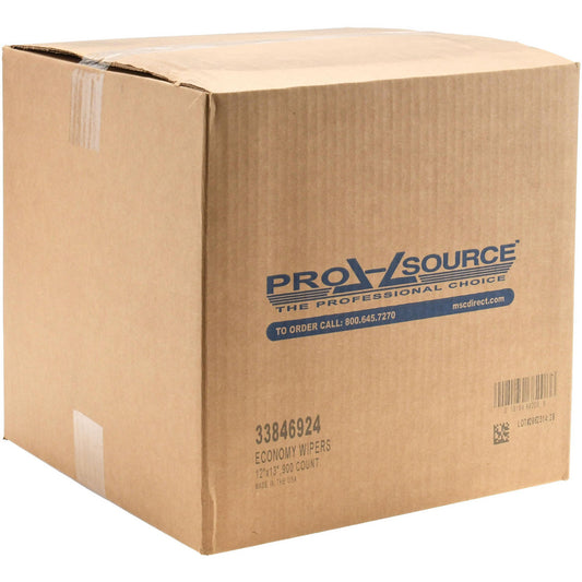 Pro-Source 68208 Economy Wipe, Dry, Flat Sheets, 12" x 13", White
