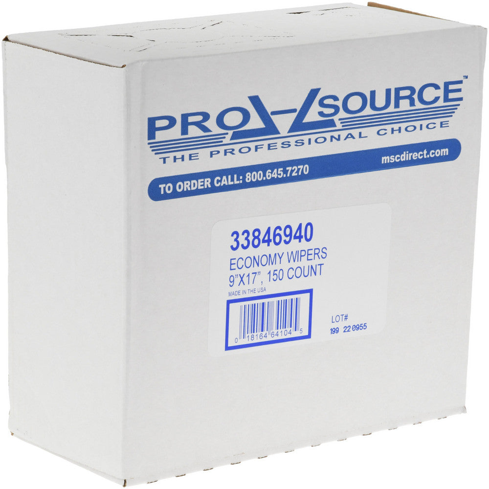 Pro-Source 64104 Economy Wipe, Dry, Flat Sheets, 9" x 17", White