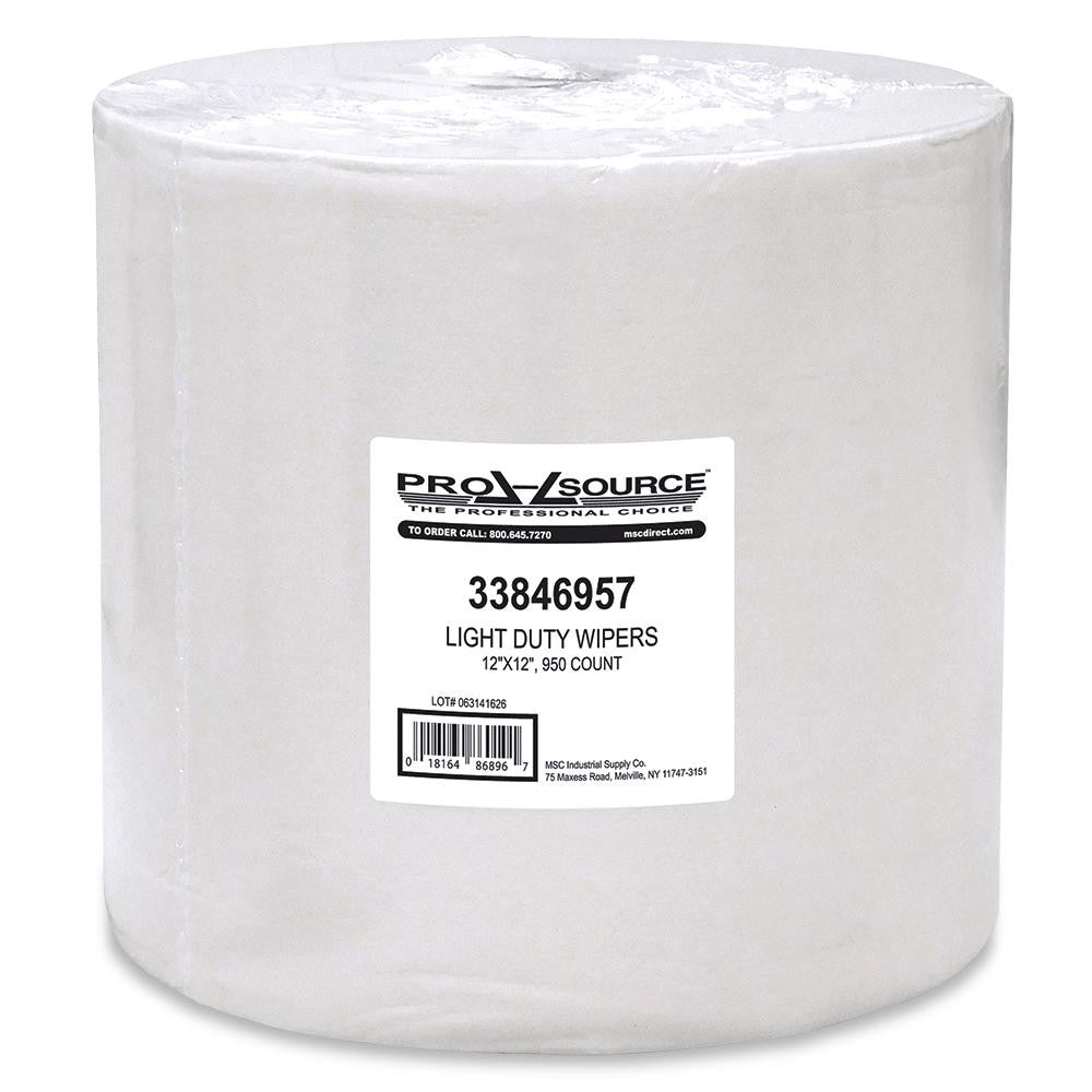 Pro-Source 86896 Light Duty Wipers Roll, Dry, White, 950 Ct