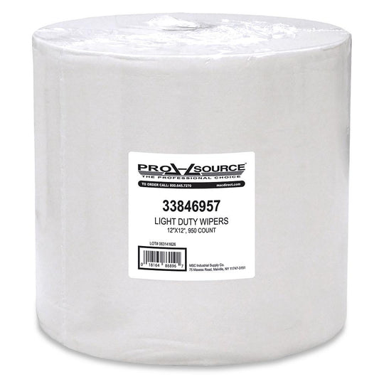 Pro-Source 86896 Light Duty Wipers Roll, Dry, White, 950 Ct