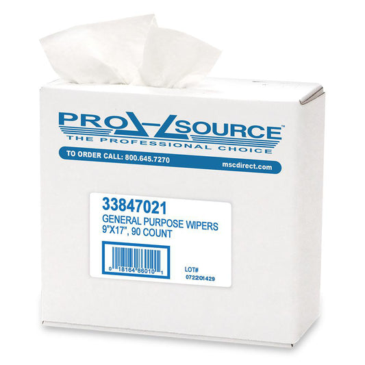 Pro-Source 86010 General Purpose Wipers Box, Dry, White, 8 pack