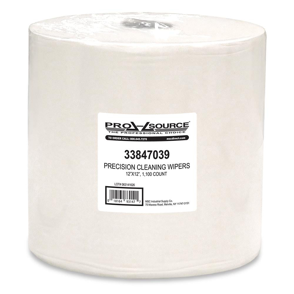 Pro-Source 93147 Precision Cleaning Wipers Roll, Dry, White, 1100 Ct