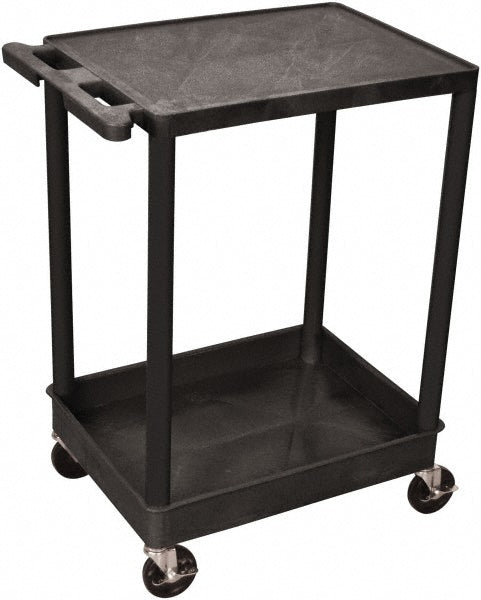 Luxor STC21-B Shelf Utility Cart Plastic, Black