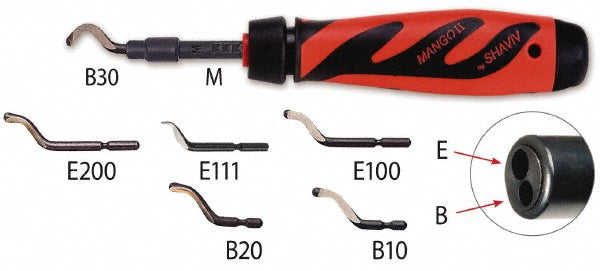 Shaviv 155-00199 Hand Deburring Tool Set 8 Pc, High Speed Steel