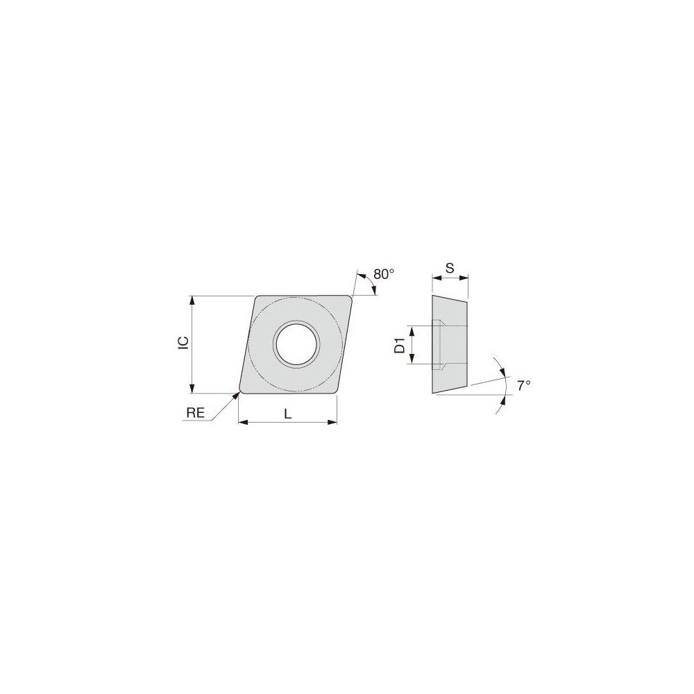 Tungaloy 6749949 Turning Insert CCMT060204-PS AH8005, Carbide