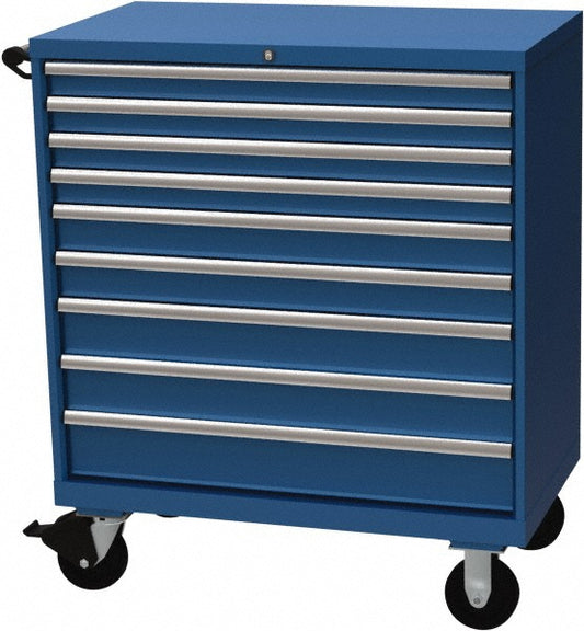 LISTA XSHS09000903MBB Steel Tool Roller Cabinet 9 Drawers
