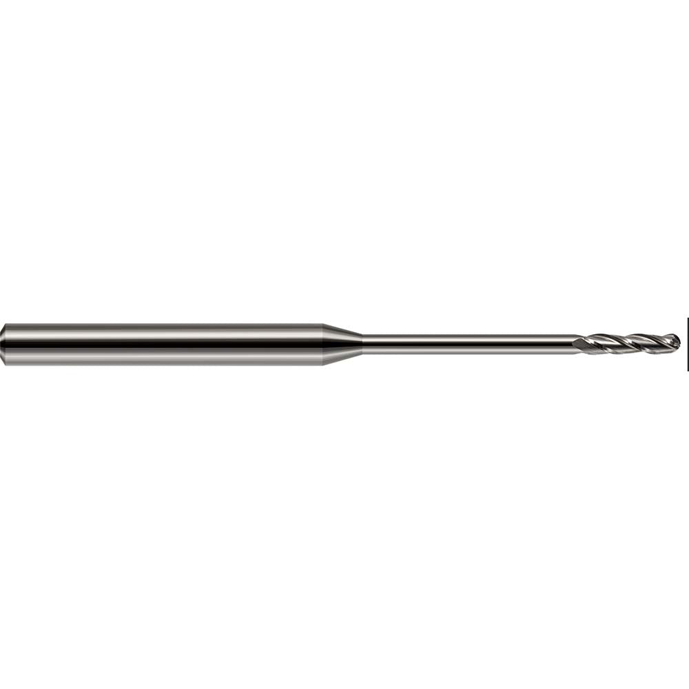 Harvey Tool 13862 Ball End Mill 0.0620" Dia, 0.5000" LOC, 3 Flute, Solid Carbide