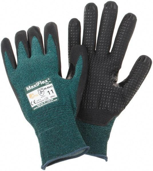 ATG 34-8443/XXL Cut, Puncture & Abrasion-Resistant Gloves ATG 34-8443, Size 2X-Large, ANSI Cut A2, ANSI Puncture 1, Nitrile, Engineered Yarn