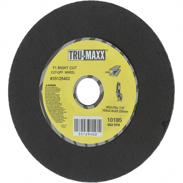Tru-Maxx 600101 Cutoff Wheel Type 27, 6" Dia, 3/32" Thick, 7/8" Hole, Aluminum Oxide