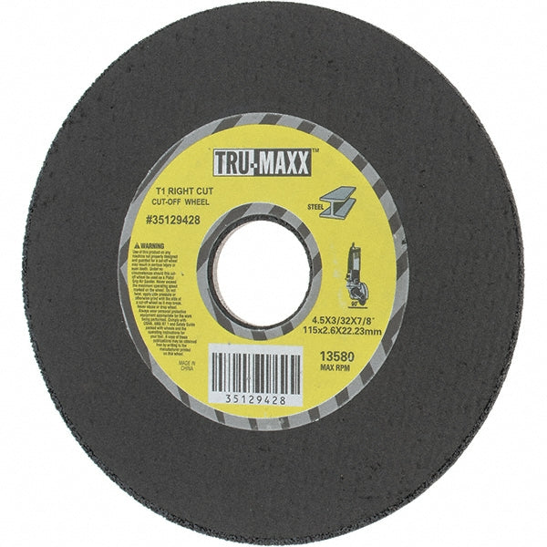 Tru-Maxx 450101 Cutoff Wheel Type 1, 4-1/2" Dia, 3/32" Thick, 7/8" Hole, Aluminum Oxide