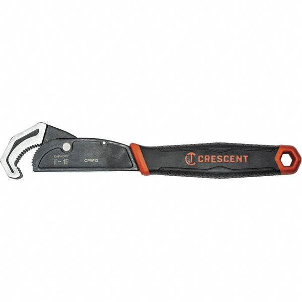 Crescent CPW12 Automatic Adjustable Pipe Wrench 1-1/2" Max, 12" OAL, Steel