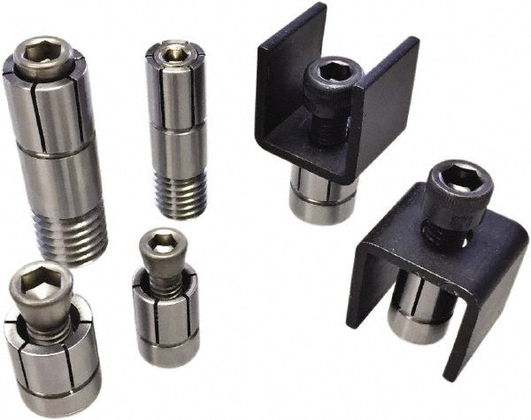 Mitee-Bite 31730 0.25 to 0.015" Expansion Diam, 500 Lb Holding Force, 5-40 Mounting Screw, Stainless Steel ID Expansion Clamp