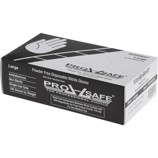 PRO-SAFE 65590697 Disposable Gloves 5 mil, Nitrile