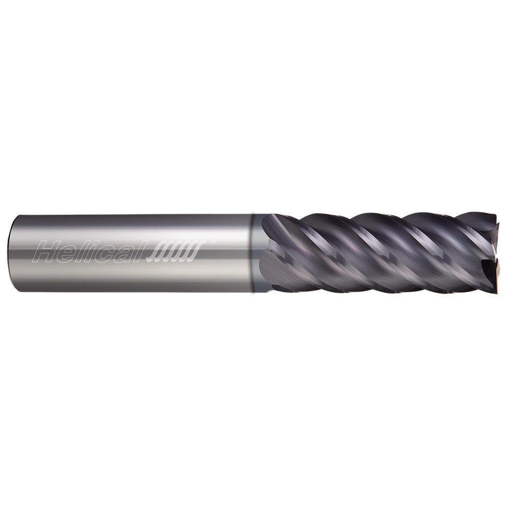 Helical Solutions 05127 Square End Mill 1/4" Dia, 3/8" LOC, 5 Flute, Solid Carbide
