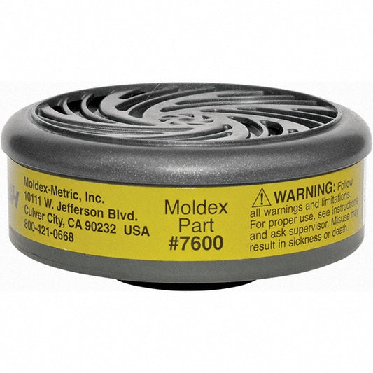 Moldex 7600 Respirator Cartridge Multi-Gas & Organic Vapor, Agriculture, Dry Cleaning, Electroplating, Laboratories & Manufacturing