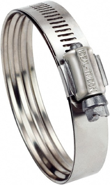 Ideal Tridon 372150060051 Worm Gear Clamp SAE 60, 3-1/4 to 4-1/16" Dia, Stainless Steel Band