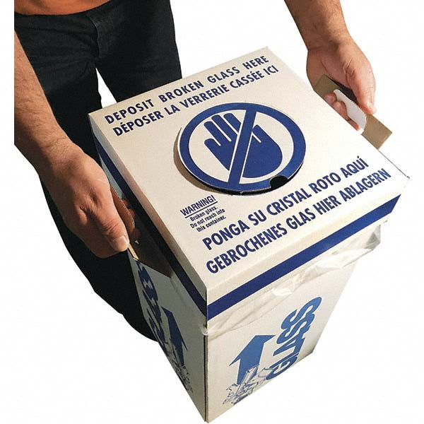 Dynalon Labware 797005 Recycling Container 14 gal, Rectangle, White