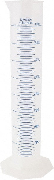 Dynalon Labware 537835-4000 Graduated Cylinder 4000 mL Capacity, 50.00 mL Graduation, Polypropylene